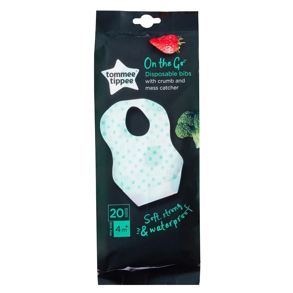 Tommee Tippee Crumb & Mess Catcher Disposable Bibs For babies & Children-Pack of 20 - Easy Pharmacy LLC