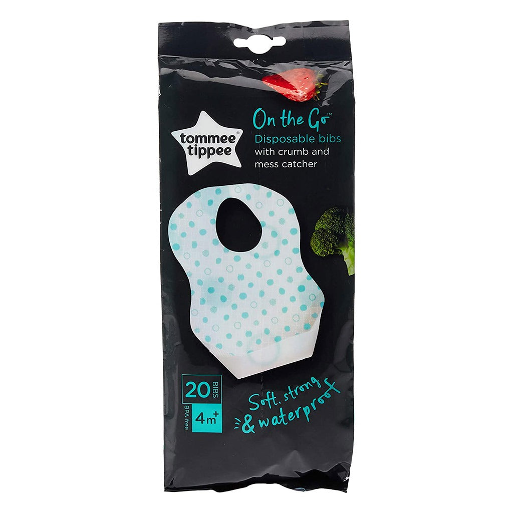 Tommee Tippee Crumb & Mess Catcher Disposable Bibs For babies & Children-Pack of 20 - Easy Pharmacy LLC