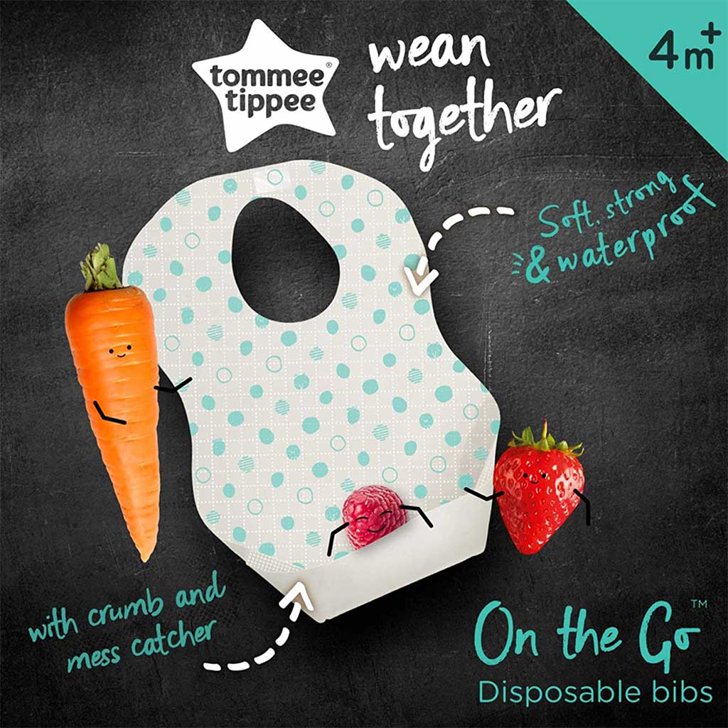Tommee Tippee Crumb & Mess Catcher Disposable Bibs For babies & Children-Pack of 20 - Easy Pharmacy LLC