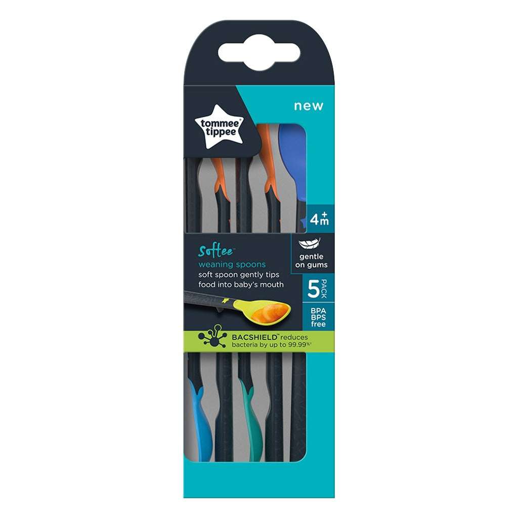 Tommee Tippee Softee Weaning Spoon For 4 Months+ Babies-Pack Of 5 - Easy Pharmacy LLC