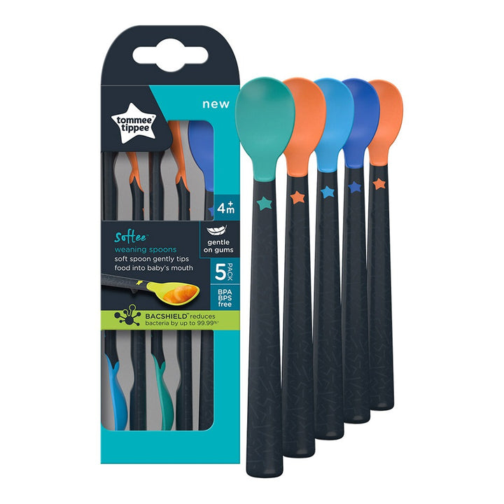 Tommee Tippee Softee Weaning Spoon For 4 Months+ Babies-Pack Of 5 - Easy Pharmacy LLC