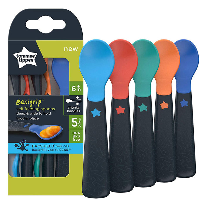 Tommee Tippee Easi Grip Self Feeding Spoon For 6 Months+ Babies-Pack Of 5 - Easy Pharmacy LLC