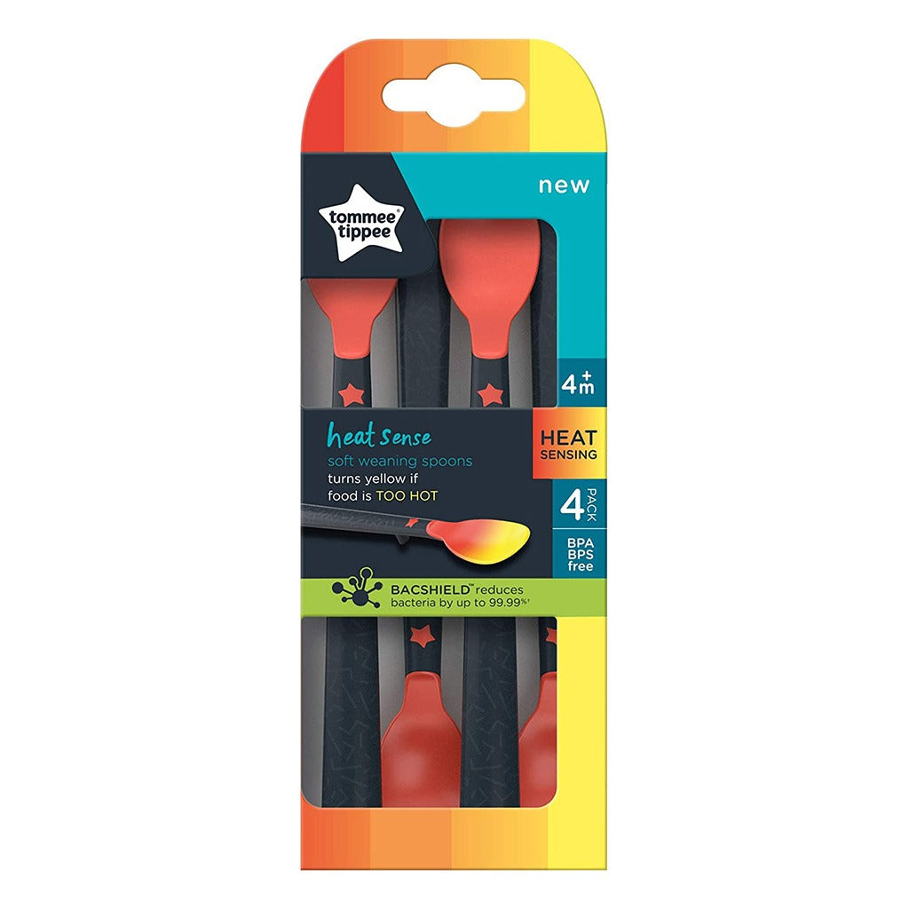 Tommee Tippee Heat Sense Soft Weaning Spoon For 4 Months+ Babies-Pack Of 4 - Easy Pharmacy LLC