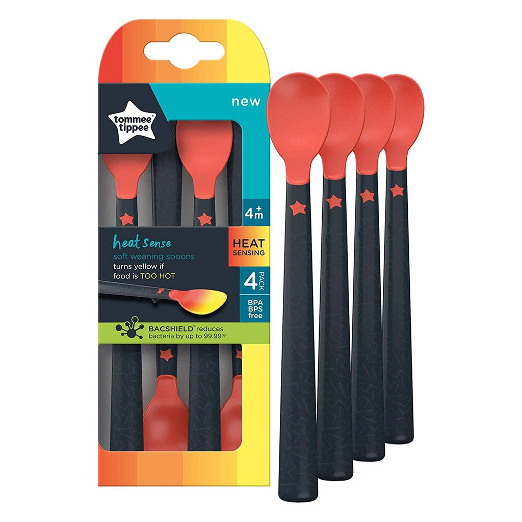 Tommee Tippee Heat Sense Soft Weaning Spoon For 4 Months+ Babies-Pack Of 4 - Easy Pharmacy LLC