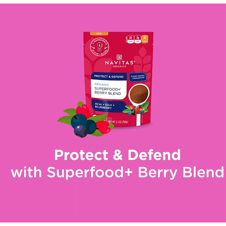 Navitas Organics Plant based Superfood Organic Super Food + Berry Blend 150g - Easy Pharmacy LLC