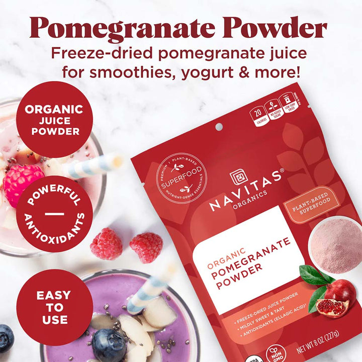 Navitas Organics Plant based Superfood Organic Pomegranate Powder 227g - Easy Pharmacy LLC