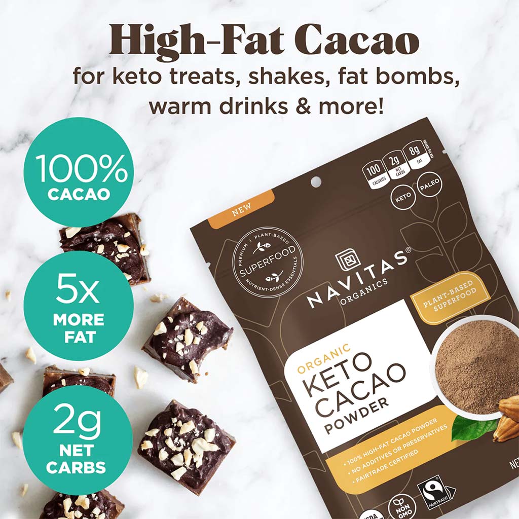 Navitas Organics Plant based Superfood Organic Keto Cacao Powder 227g - Easy Pharmacy LLC