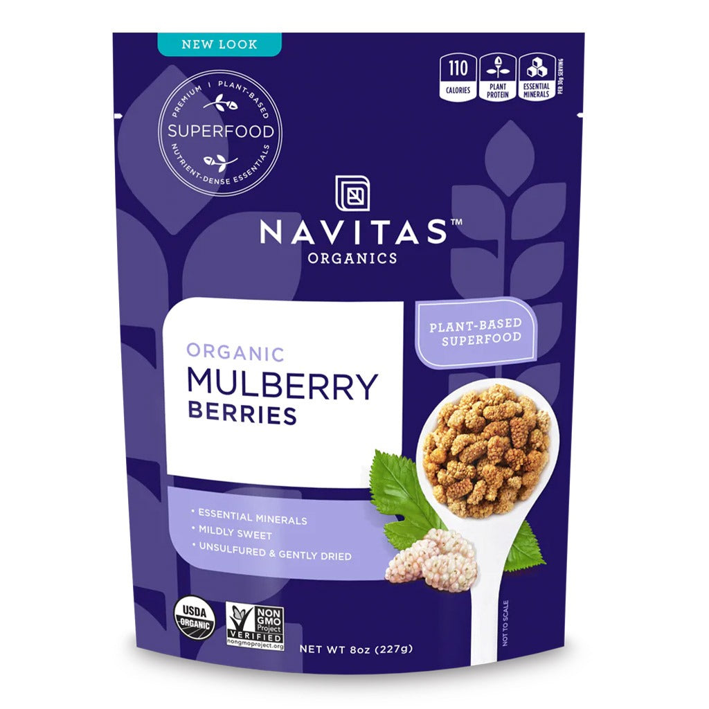 Navitas Organics Plant based Superfood Organic Mulberry Berries 227g - Easy Pharmacy LLC