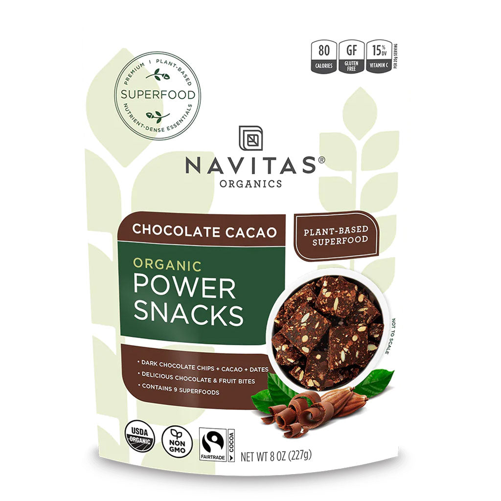 Navitas Organics Organic Dark Chocolate + Cacao + Dates Power Snack 227 g - Easy Pharmacy LLC