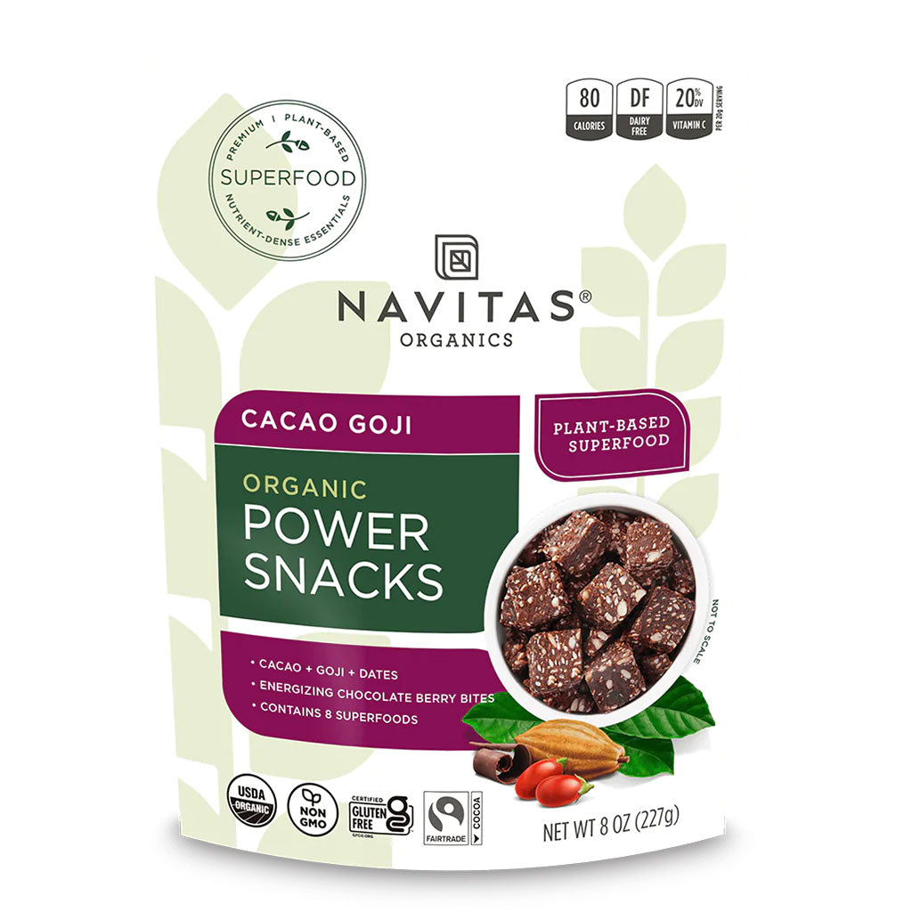 Navitas Organics Plant based Superfood Organic Cacoa + Goji + Dates Power Snack 227g - Easy Pharmacy LLC