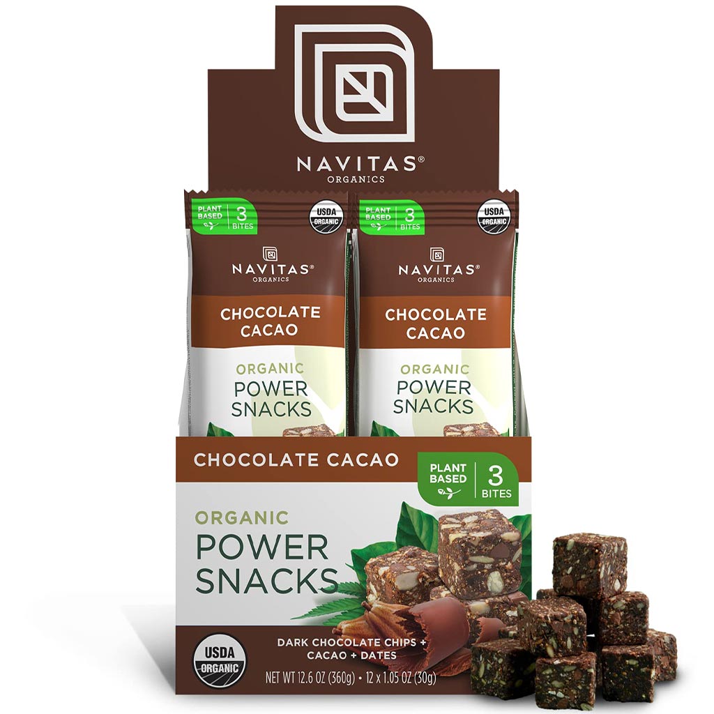 Navitas Organics Organic Dark Chocolate + Cacao + Dates Power Snacks 30g, 12's - Easy Pharmacy LLC