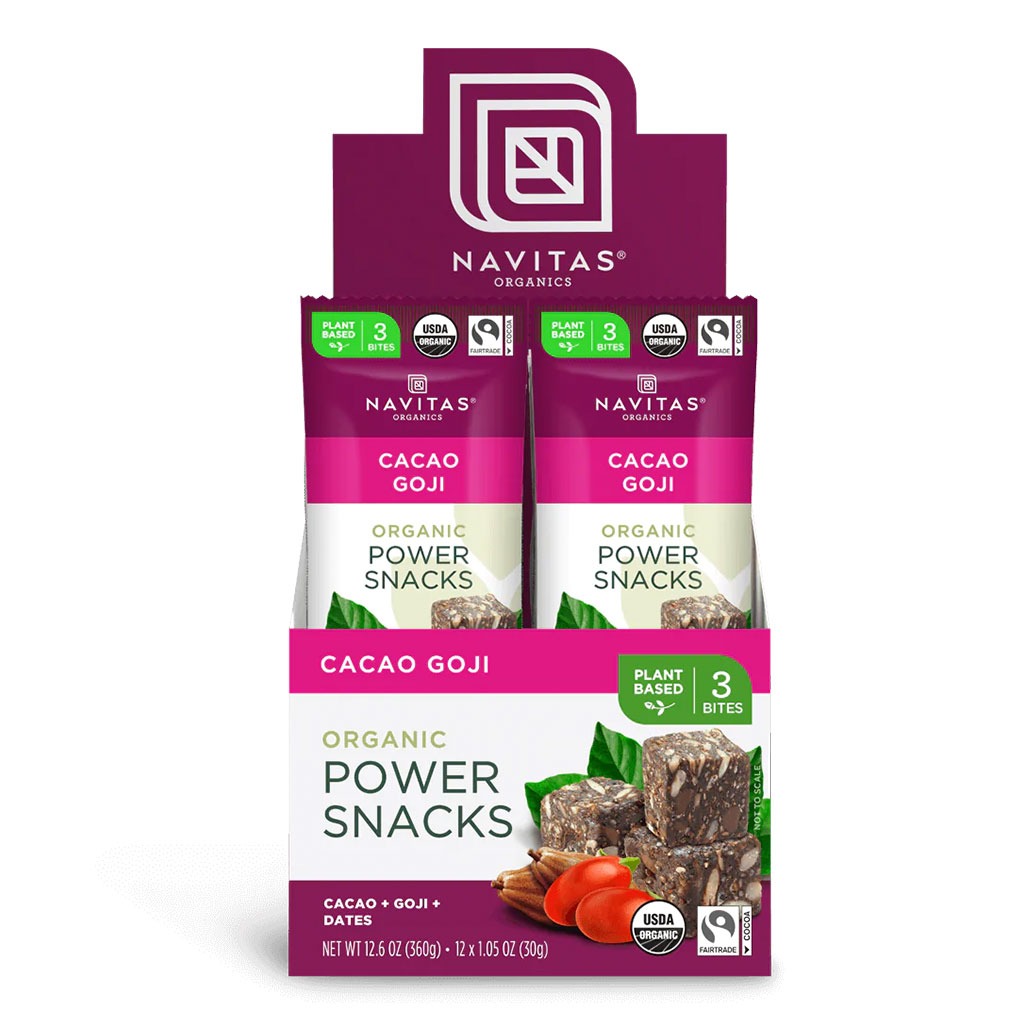 Navitas Organics Organic Cacoa + Goji + Dates Power Snacks 30g, 12's - Easy Pharmacy LLC