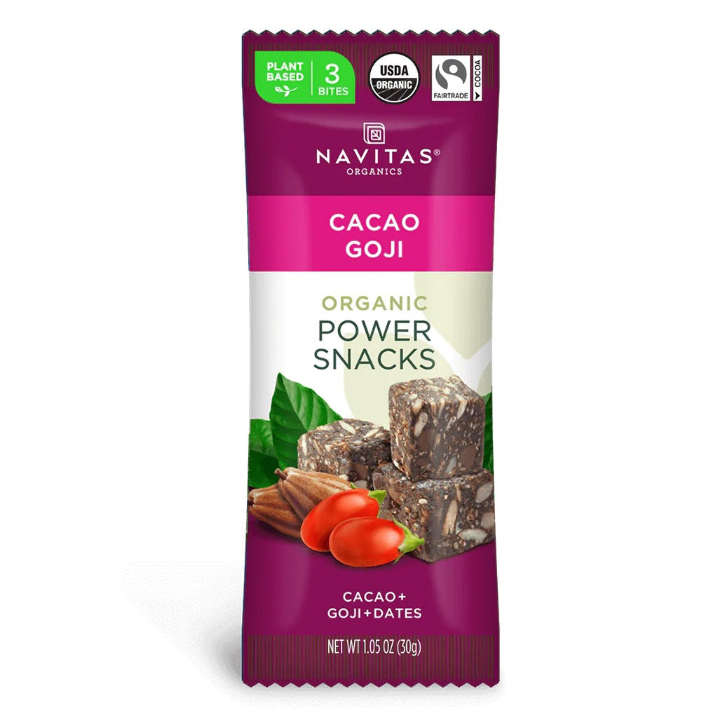 Navitas Organics Organic Cacoa + Goji + Dates Power Snacks 30g, 12's - Easy Pharmacy LLC