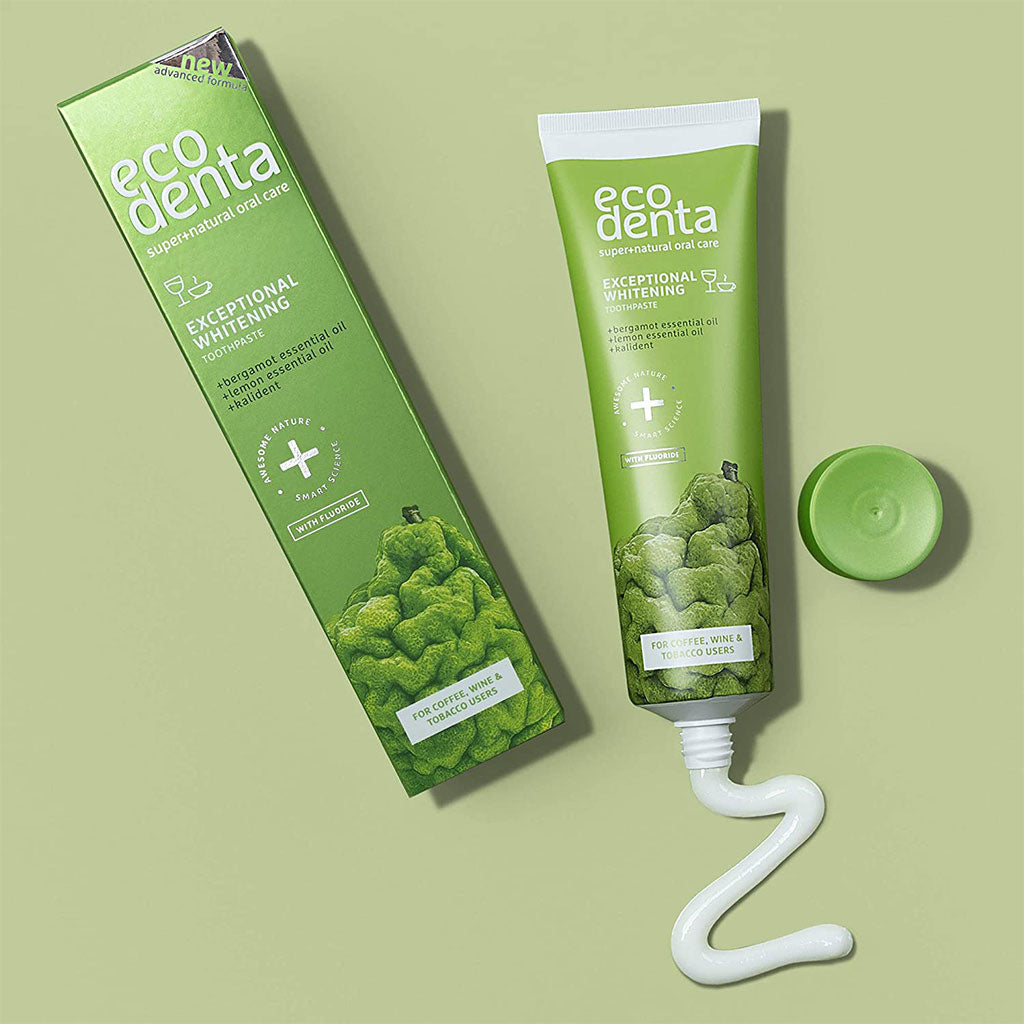 Ecodenta Exceptional Whitening Fluoride Toothpaste With Bergamot And Lemon Essential Oil 100ml - Easy Pharmacy LLC