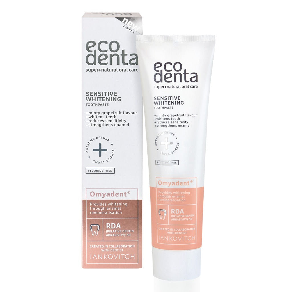 Ecodenta Sensitive Fluoride Free Whitening Toothpaste With Omyadent 100ml - Easy Pharmacy LLC
