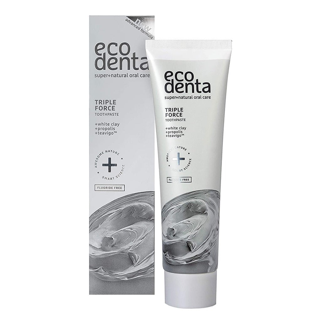 Ecodenta Triple Force Fluoride Free Toothpaste With White Clay And Propolis 100ml - Easy Pharmacy LLC