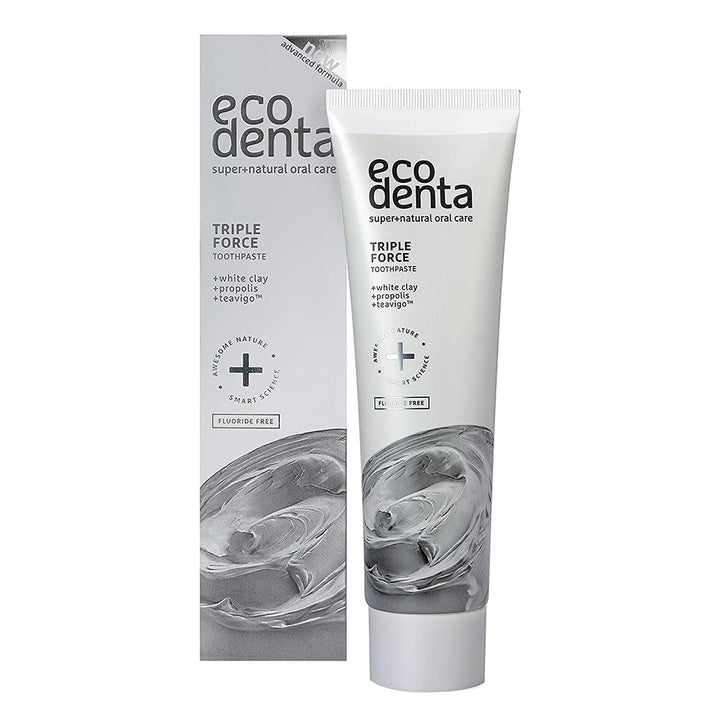 Ecodenta Triple Force Fluoride Free Toothpaste With White Clay And Propolis 100ml - Easy Pharmacy LLC