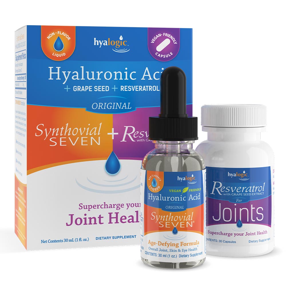 Hyalogic Synthovial Seven Hyaluronic Acid Liquid 30ml + Resveratrol With Grape Seed Extract Capsules 30's For Joint Health - Easy Pharmacy LLC