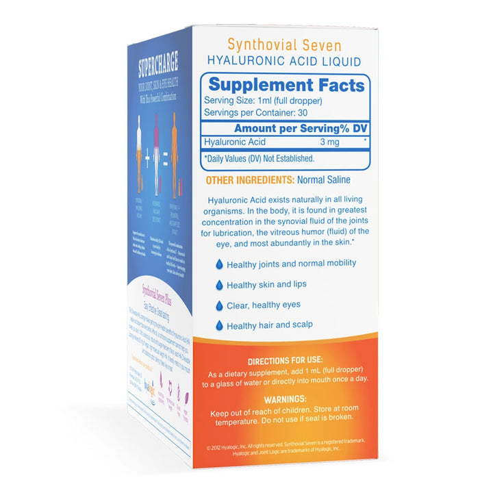 Hyalogic Synthovial Seven Hyaluronic Acid Liquid 30ml + Resveratrol With Grape Seed Extract Capsules 30's For Joint Health - Easy Pharmacy LLC