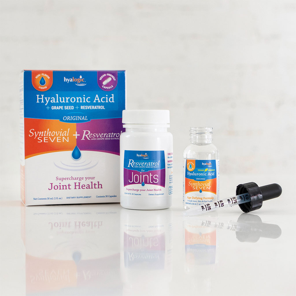 Hyalogic Synthovial Seven Hyaluronic Acid Liquid 30ml + Resveratrol With Grape Seed Extract Capsules 30's For Joint Health - Easy Pharmacy LLC