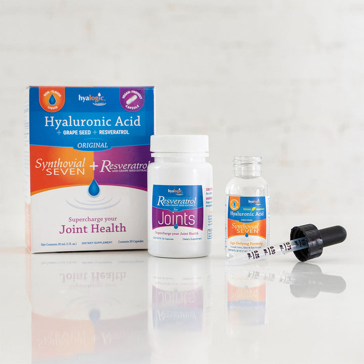 Hyalogic Synthovial Seven Hyaluronic Acid Liquid 30ml + Resveratrol With Grape Seed Extract Capsules 30's For Joint Health - Easy Pharmacy LLC