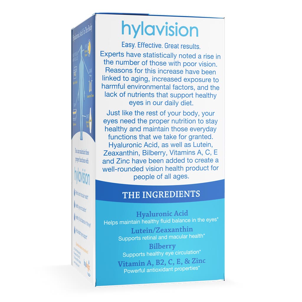 Hyalogic Hylavision Hyaluronic Acid Capsule For Eye Health 120's - Easy Pharmacy LLC