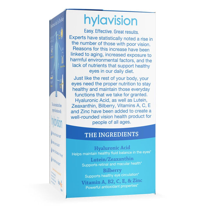 Hyalogic Hylavision Hyaluronic Acid Capsule For Eye Health 120's - Easy Pharmacy LLC