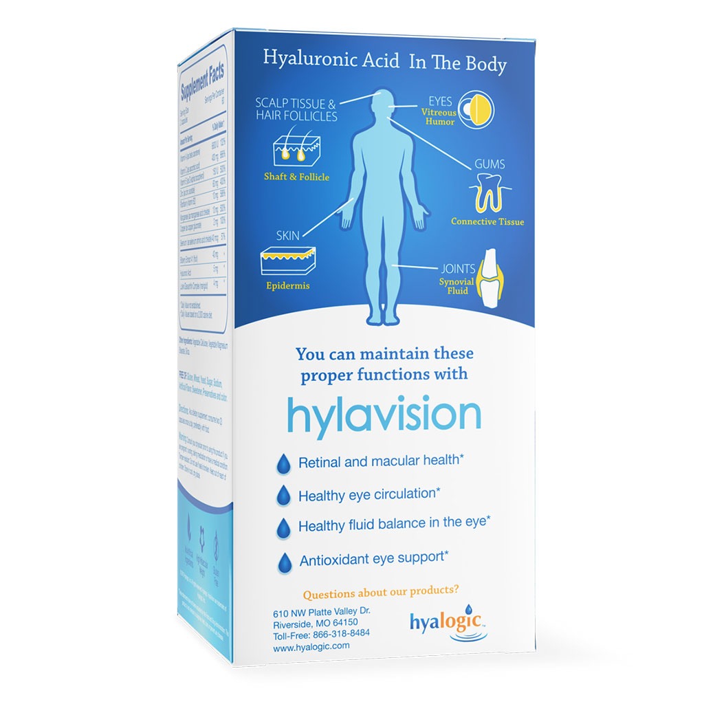 Hyalogic Hylavision Hyaluronic Acid Capsule For Eye Health 120's - Easy Pharmacy LLC