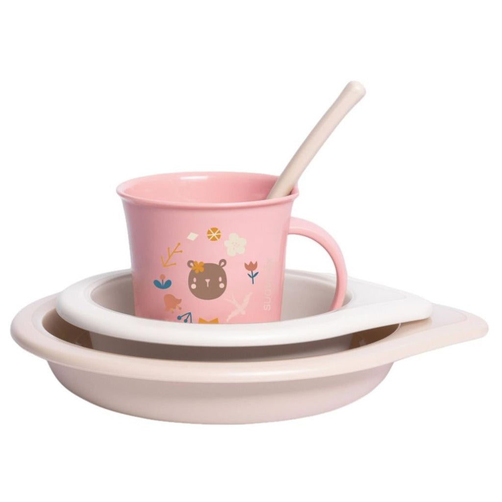 Suavinex Into the Forest Toddler Feeding 4 Piece Set For Baby Girls - Easy Pharmacy LLC