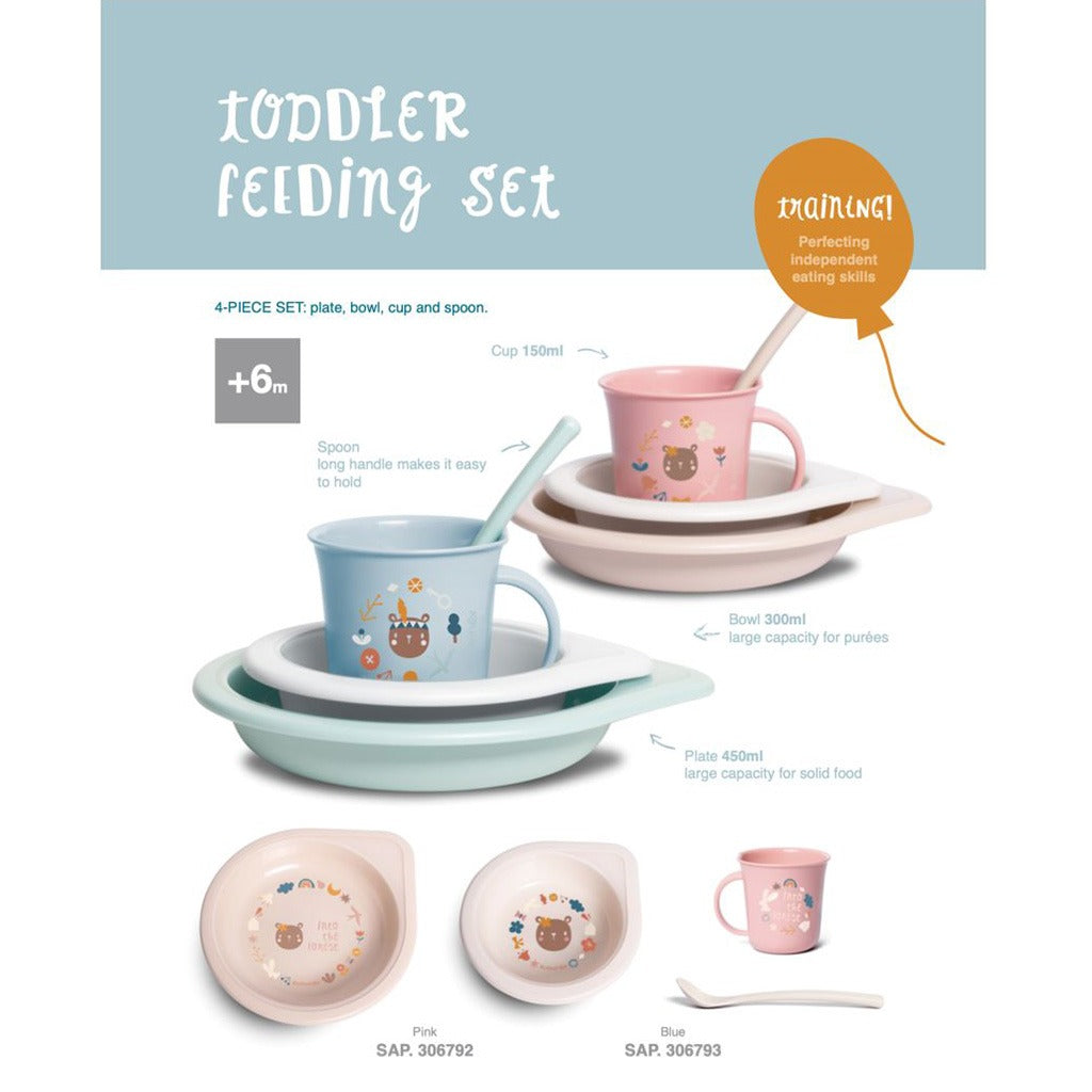 Suavinex Into the Forest Toddler Feeding 4 Piece Set For Baby Girls - Easy Pharmacy LLC