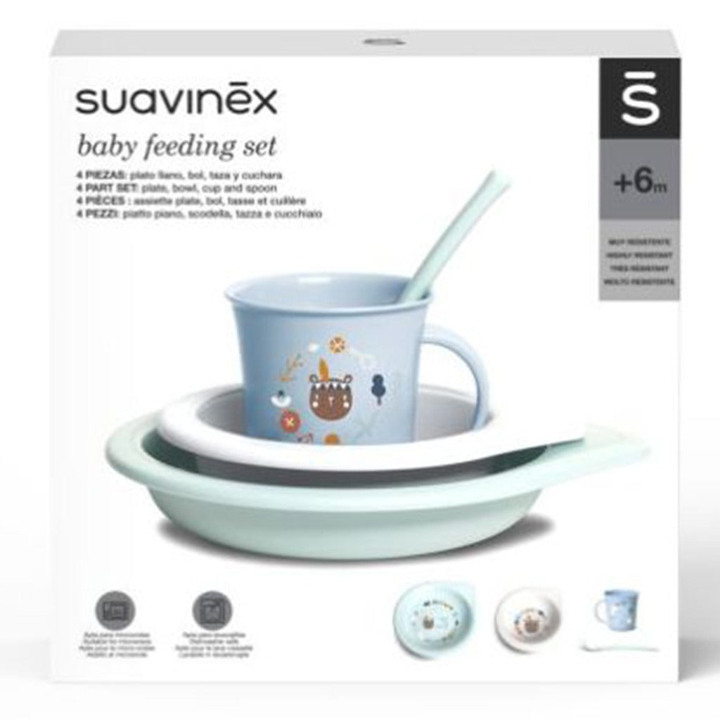 Suavinex Into the Forest Toddler Feeding 4 Piece Set For Baby Boys - Easy Pharmacy LLC