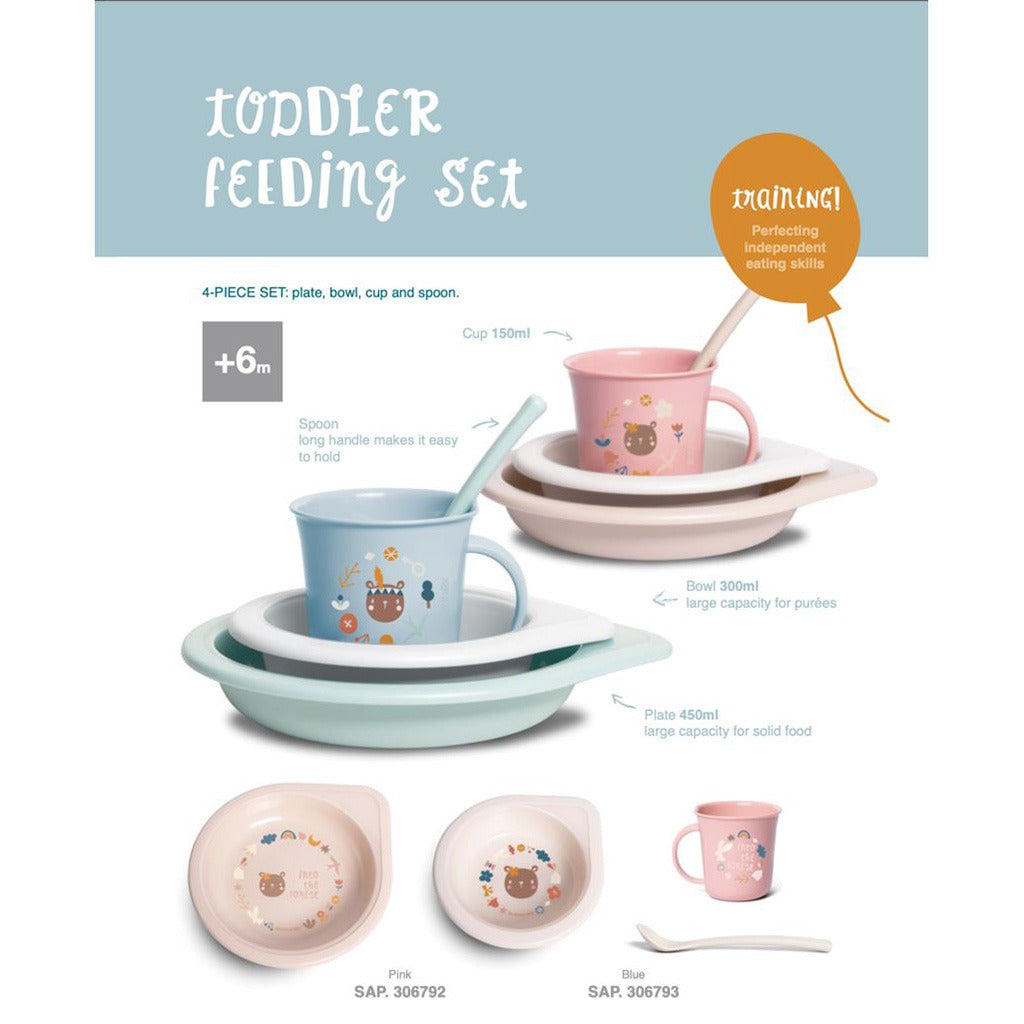Suavinex Into the Forest Toddler Feeding 4 Piece Set For Baby Boys - Easy Pharmacy LLC