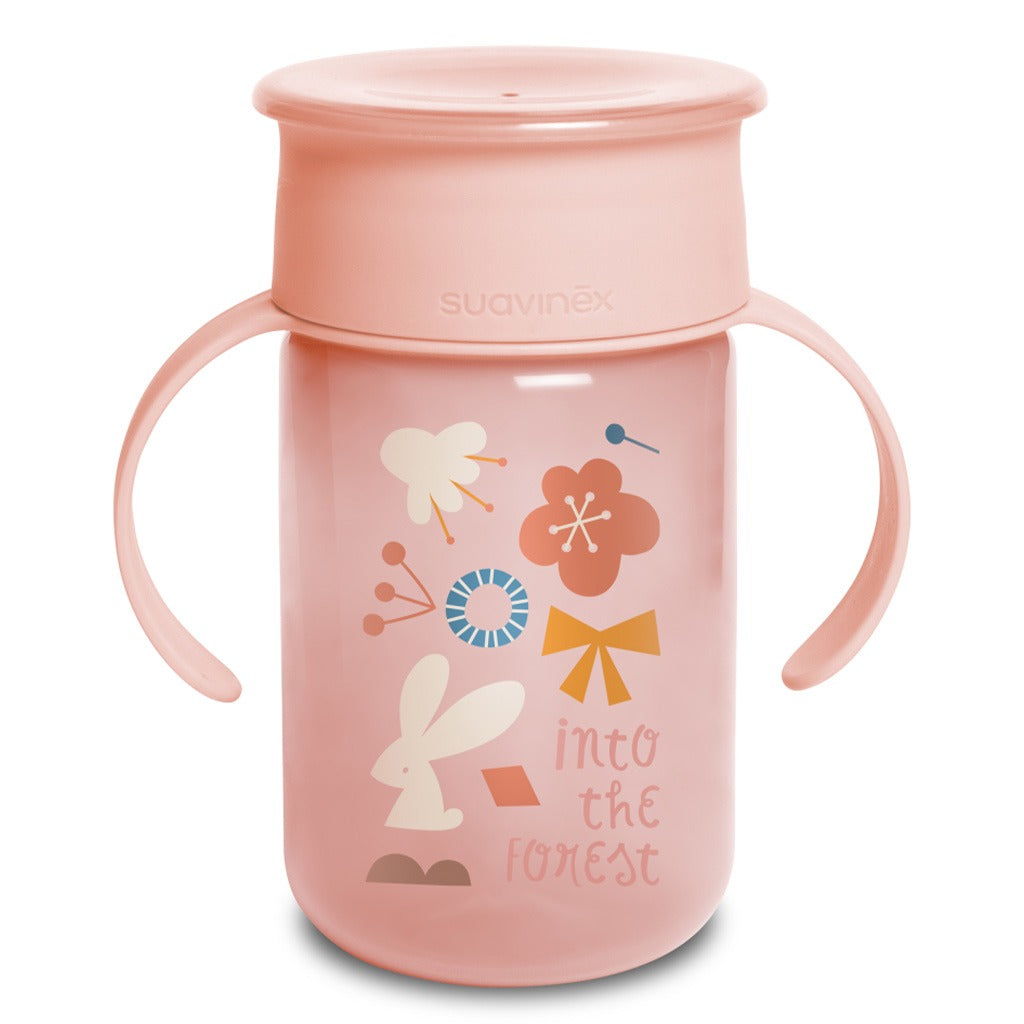 Suavinex 360 Degrees Trainer Cup Forest Pink For Babies L3 - Easy Pharmacy LLC