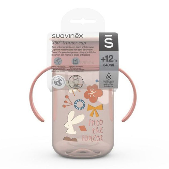 Suavinex 360 Degrees Trainer Cup Forest Pink For Babies L3 - Easy Pharmacy LLC