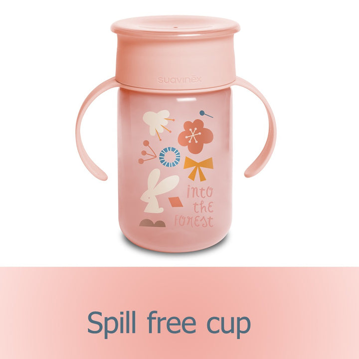 Suavinex 360 Degrees Trainer Cup Forest Pink For Babies L3 - Easy Pharmacy LLC