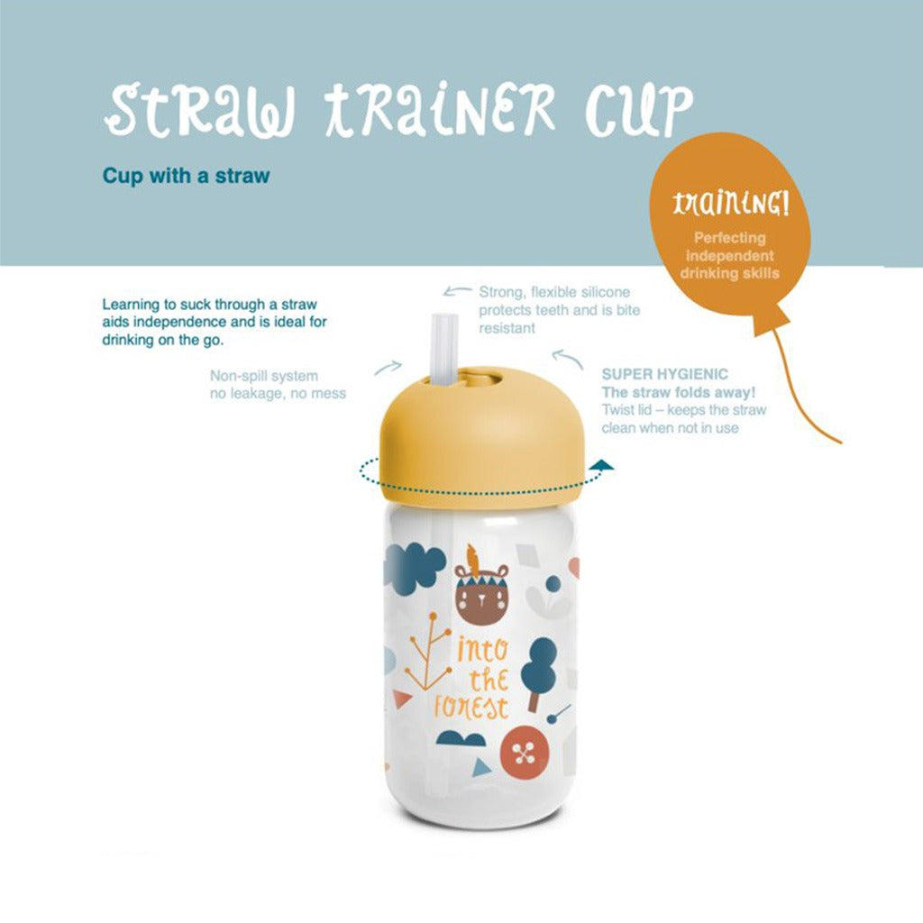 Suavinex Straw Trainer Bottle Forest Yellow For Babies L3 - Easy Pharmacy LLC
