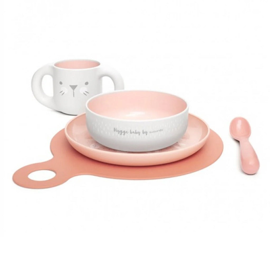 Suavinex Hygge Baby Toddler Feeding 5 Piece Set For 6 Months+ Baby Girl - Easy Pharmacy LLC