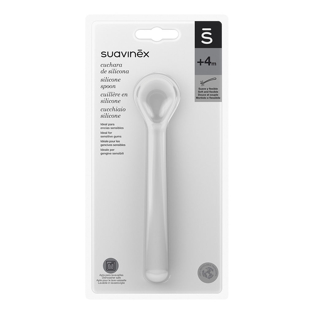 Suavinex Hygge Baby Silicone Spoon Grey 1's - Easy Pharmacy LLC