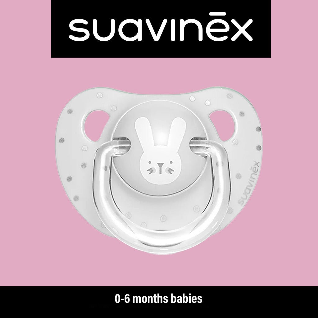Suavinex Evolution Anatomical Soother For 0-6 Months Baby, Grey Rabbit - Easy Pharmacy LLC