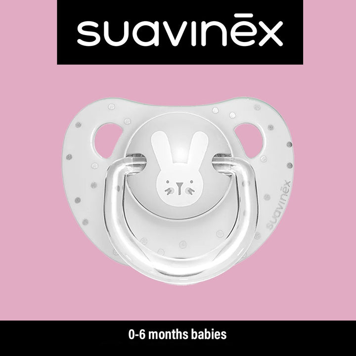 Suavinex Evolution Anatomical Soother For 0-6 Months Baby, Grey Rabbit - Easy Pharmacy LLC
