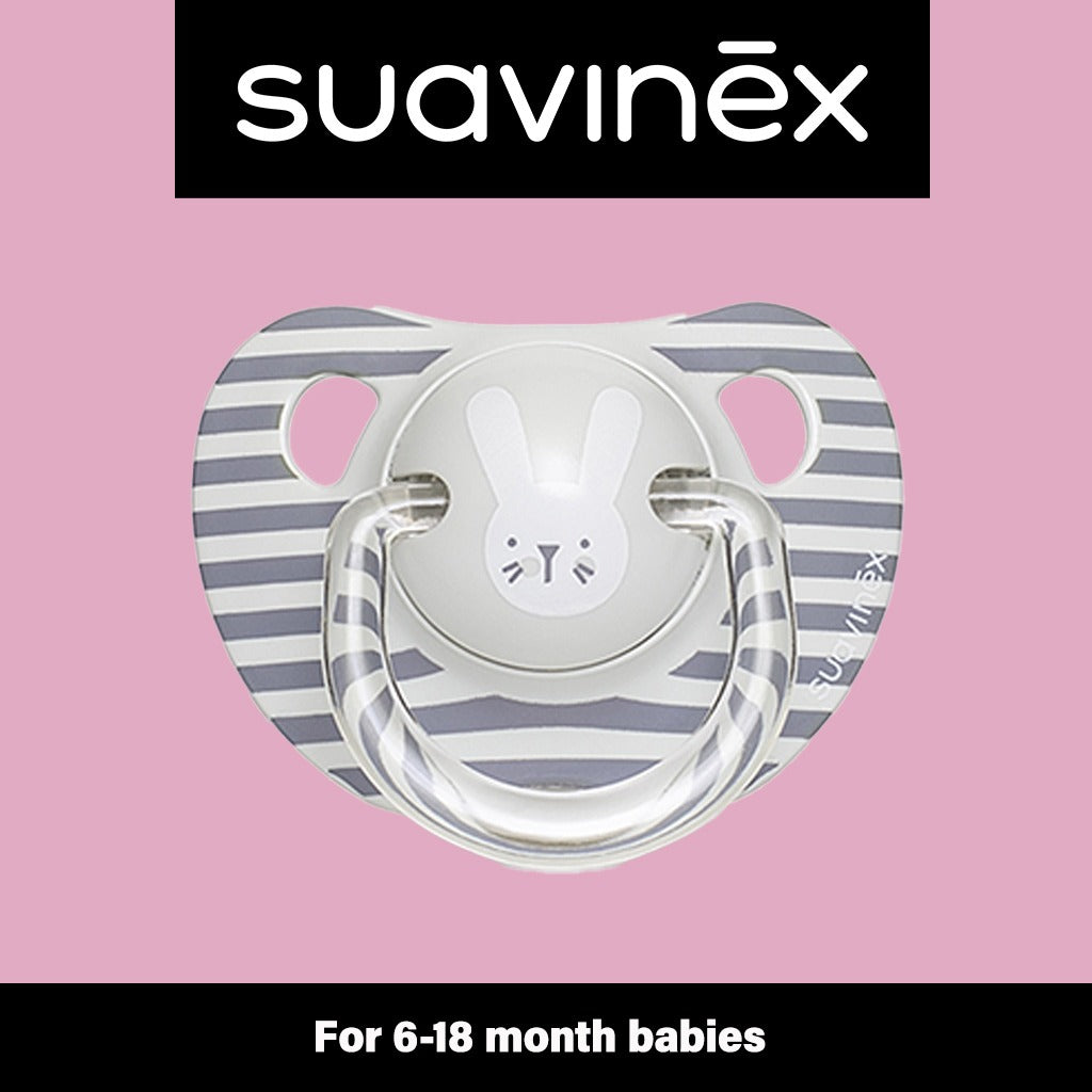 Suavinex Evolution Anatomical Soother Grey Rabbit 6-18 Month Babies - Easy Pharmacy LLC