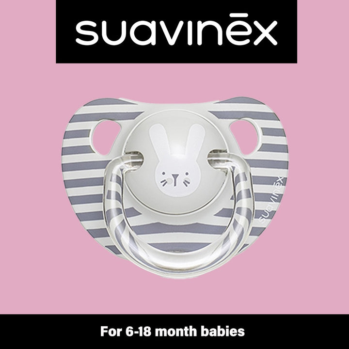 Suavinex Evolution Anatomical Soother Grey Rabbit 6-18 Month Babies - Easy Pharmacy LLC