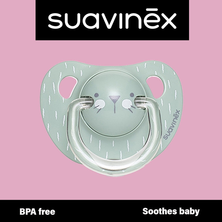 Suavinex Evolution Anatomical Soother Green Whiskers 18 Months - Easy Pharmacy LLC