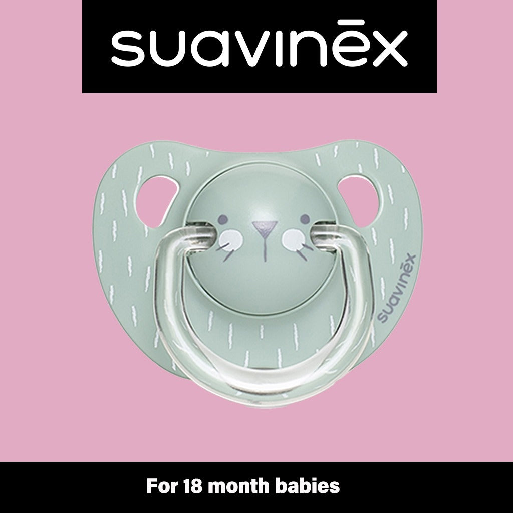 Suavinex Evolution Anatomical Soother Green Whiskers 18 Months - Easy Pharmacy LLC