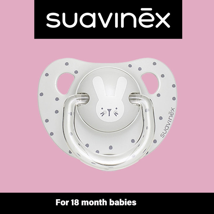 Suavinex Evolution Anatomical Soother Grey Rabbit 18 Months - Easy Pharmacy LLC