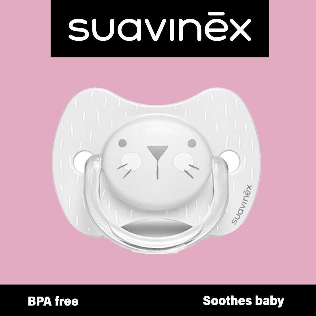 Suavinex Premium Physiological Soother Grey Whiskers 0-6 Month Babies - Easy Pharmacy LLC