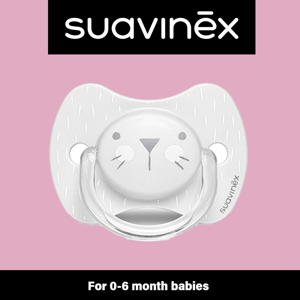 Suavinex Premium Physiological Soother Grey Whiskers 0-6 Month Babies - Easy Pharmacy LLC