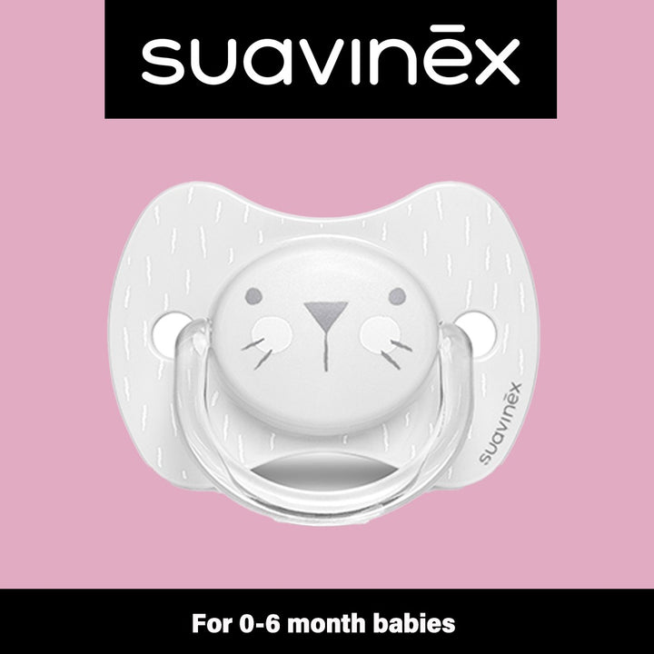 Suavinex Premium Physiological Soother Grey Whiskers 0-6 Month Babies - Easy Pharmacy LLC