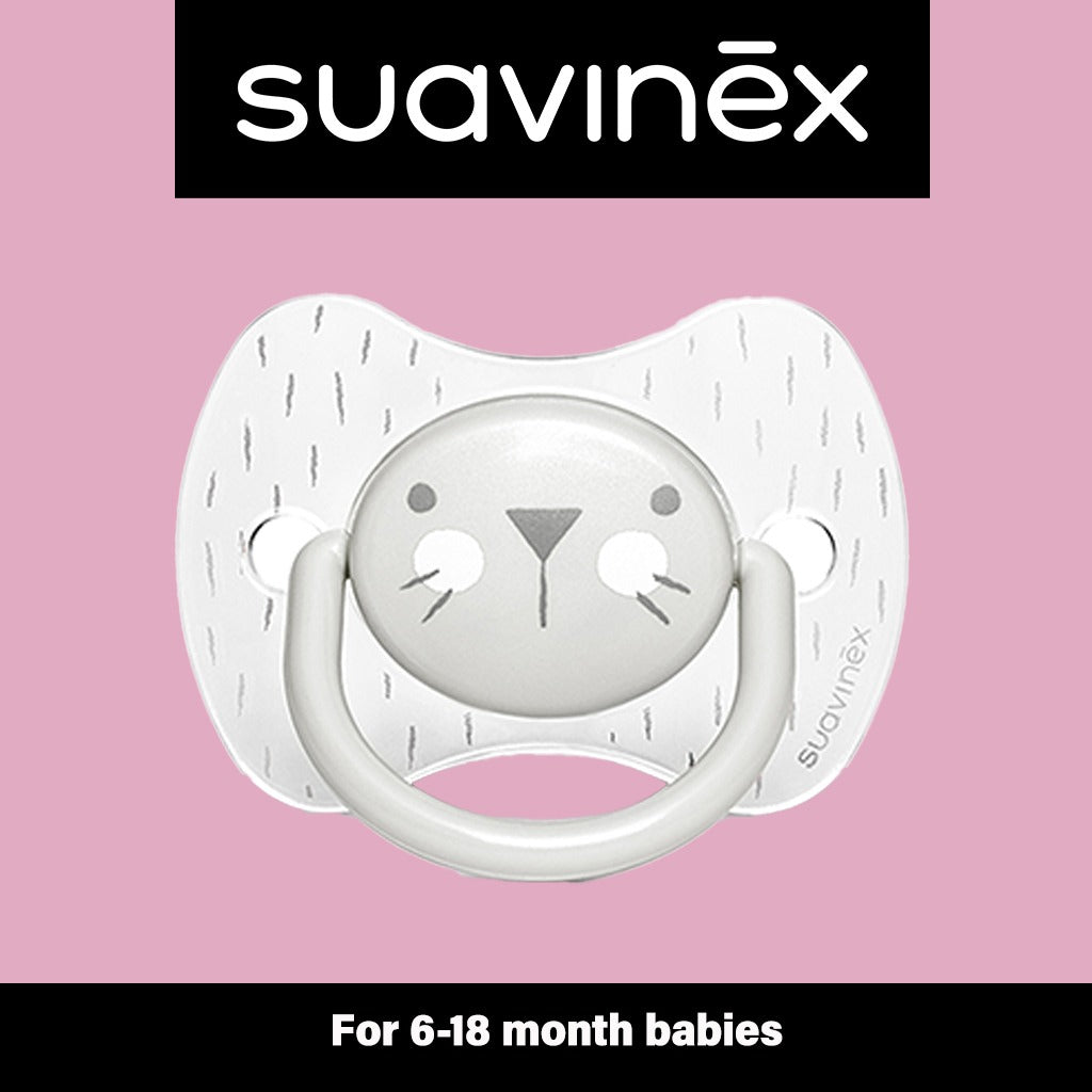 Suavinex Premium Physiological Soother Grey Whiskers 6-18 Month Babies - Easy Pharmacy LLC