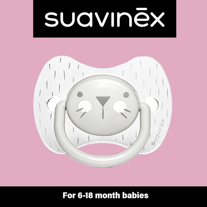 Suavinex Premium Physiological Soother Grey Whiskers 6-18 Month Babies - Easy Pharmacy LLC